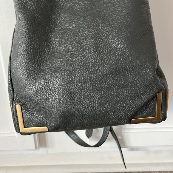 Linda Leather Bucket Backpack Charcoal - Picture 4 of 9